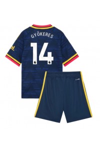 Arsenal Viktor Gyokeres #14 Jalkapallovaatteet Lasten Vieraspeliasu 2026-27 Lyhythihainen (+ Lyhyet housut)